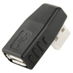 محول USB 2.0 AM إلى AF بزاوية 90 درجة، يدعم وظيفة OTG، بزاوية 90 درجة لليمين، بزاوية 90 درجة لليسار