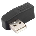 USB 2.0 AM to AF Adapter with 90 Degree Angle, Support OTG Function, 90 Degree Right Angled, 90 Degree Lelf Angled