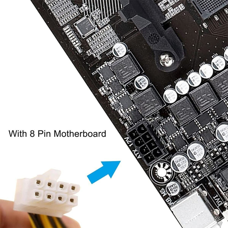 8 Pin Male to 4 Pin Female Power Cable, Length: 18.5cm, 8 Pin Male to 4 Pin Female