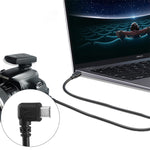 كابل محول USB صغير ذكر بزاوية 90 درجة إلى USB 2.0 AM، الطول: 25 سم، USB صغير بزاوية يمين