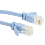 كابل شبكة إيثرنت LAN فائق النحافة مسطح 5م، CAT6، الطول: 5م (أزرق فاتح)