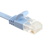 كابل شبكة إيثرنت LAN فائق النحافة مسطح 5م، CAT6، الطول: 5م (أزرق فاتح)