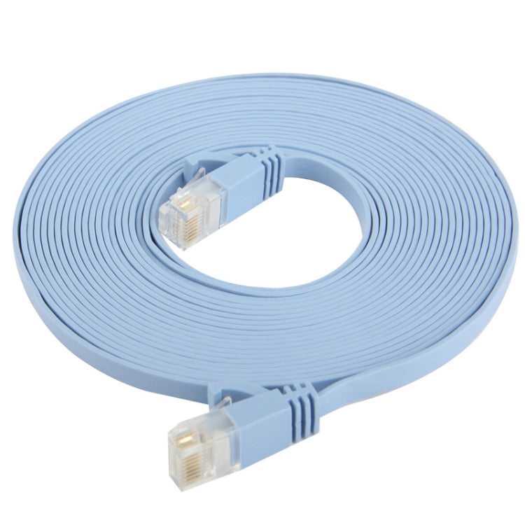 كابل شبكة إيثرنت LAN فائق النحافة مسطح 5م، CAT6، الطول: 5م (أزرق فاتح)