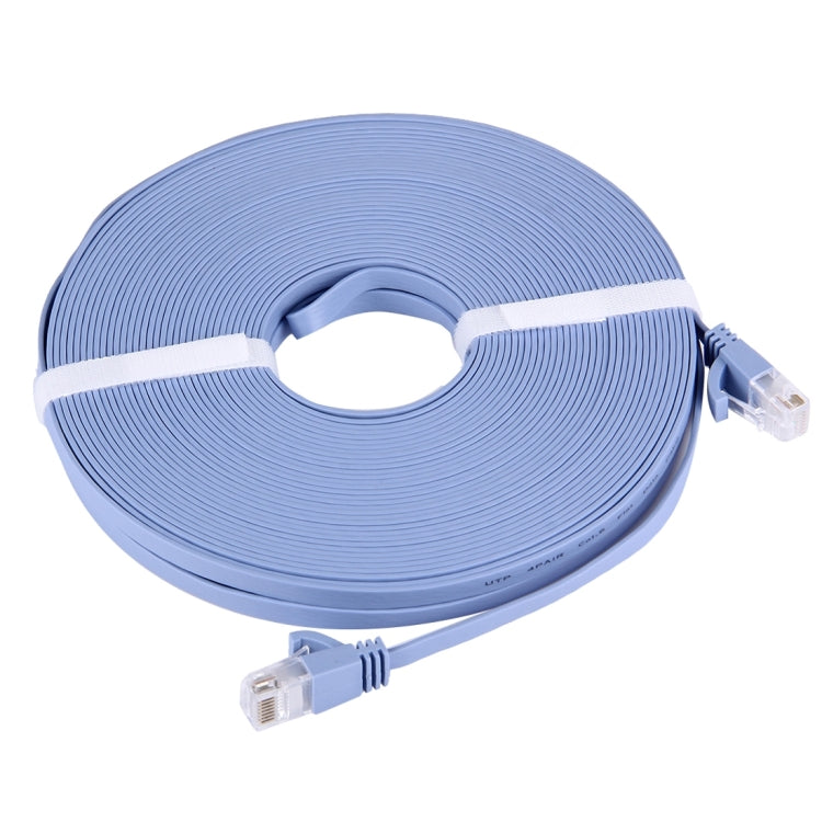 كابل شبكة إيثرنت LAN CAT6 مسطح فائق النحافة بطول 20 متر، أزرق