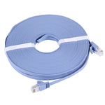 كابل شبكة إيثرنت LAN CAT6 مسطح فائق النحافة بطول 20 متر، أزرق