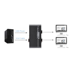 مقسم VGA من 1 إلى 2 منافذ VGA-102A بدقة 1920 × 1440، منفذين