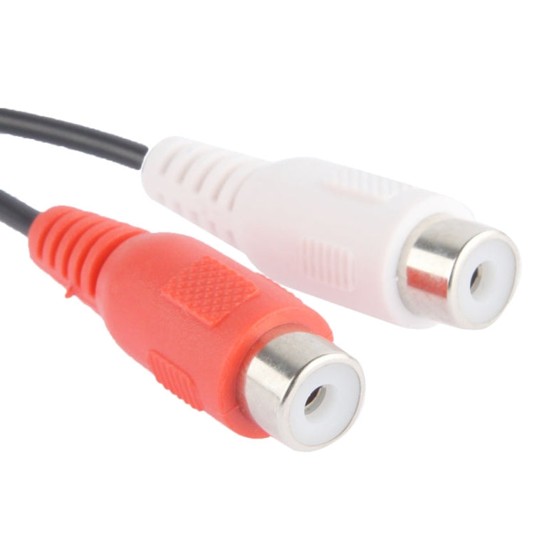 كابل محول فيديو Y من 2 RCA أنثى إلى 1 RCA ذكر، الطول: 26.5 سم، 1 RCA ذكر إلى 2 RCA أنثى