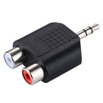 RCA Female to 3.5mm Male Jack Audio Y Adapter, 2 RCA(AV) Female to 3.5mm