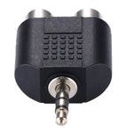 RCA Female to 3.5mm Male Jack Audio Y Adapter, 2 RCA(AV) Female to 3.5mm