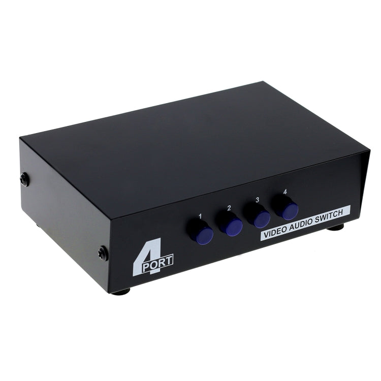 صندوق تبديل AV صوت وفيديو بمداخل 4 ومخرج 1 RCA، 4 مداخل 1 مخرج