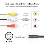 4 Pin S-Video to 3 RCA AV TV Male Cable Converter Adapter, Length: 1.5M, S-Video to AV 3RCA Male
