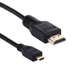 كابل Micro HDMI إلى HDMI بطول 1.5 متر، 19 دبوس، الإصدار 1.4، يدعم 3D، موصل HDMI ذكر، يدعم 3D، الطول: 1.5 متر