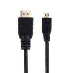 كابل Micro HDMI إلى HDMI بطول 1.5 متر، 19 دبوس، الإصدار 1.4، يدعم 3D، موصل HDMI ذكر، يدعم 3D، الطول: 1.5 متر