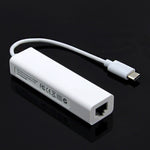 محول متعدد الوظائف Type-C إلى 3 منافذ USB و RJ45، الطول: 13 سم، 3 منافذ USB + RJ45