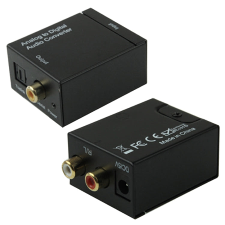 محول صوت RCA تماثلي إلى بصري رقمي Toslink (أسود)، 2 RCA إلى Spdif+Coaxial