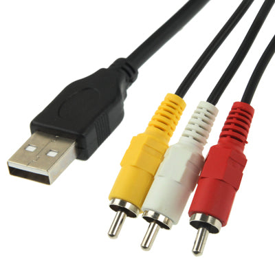 كابل USB إلى 3 RCA ذكر، الطول: 1.5 متر، USB إلى 3 RCA، الطول: 1.5 متر