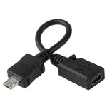 محول كابل USB صغير أنثى إلى USB صغير ذكر، الطول: 13 سم