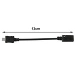 محول كابل USB صغير أنثى إلى USB صغير ذكر، الطول: 13 سم
