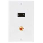 لوحة حائط بمقبس HDMI أنثى + RCA أنثى