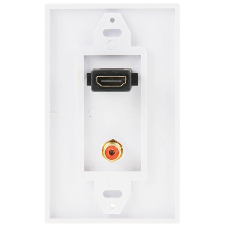 لوحة حائط بمقبس HDMI أنثى + RCA أنثى