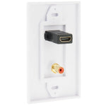 لوحة حائط بمقبس HDMI أنثى + RCA أنثى