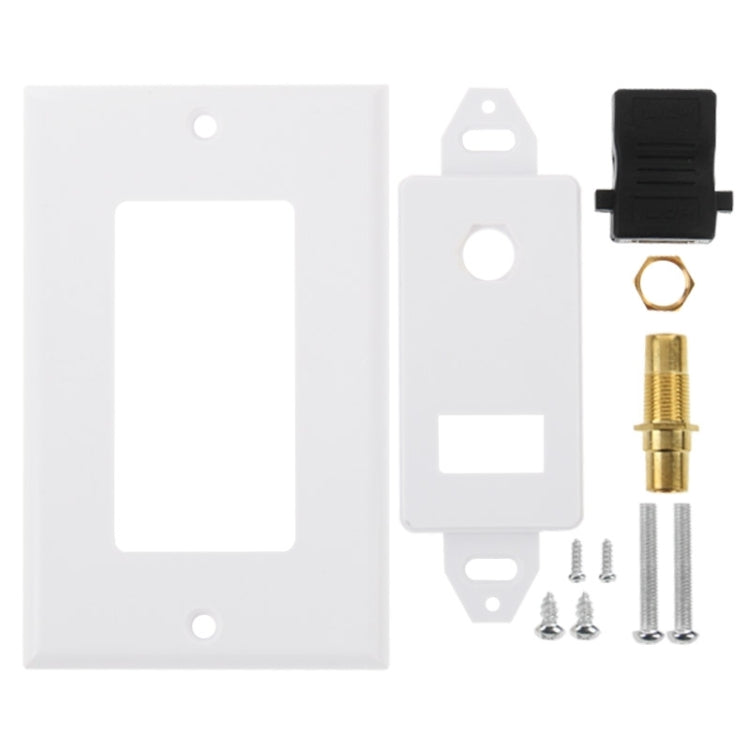لوحة حائط بمقبس HDMI أنثى + RCA أنثى