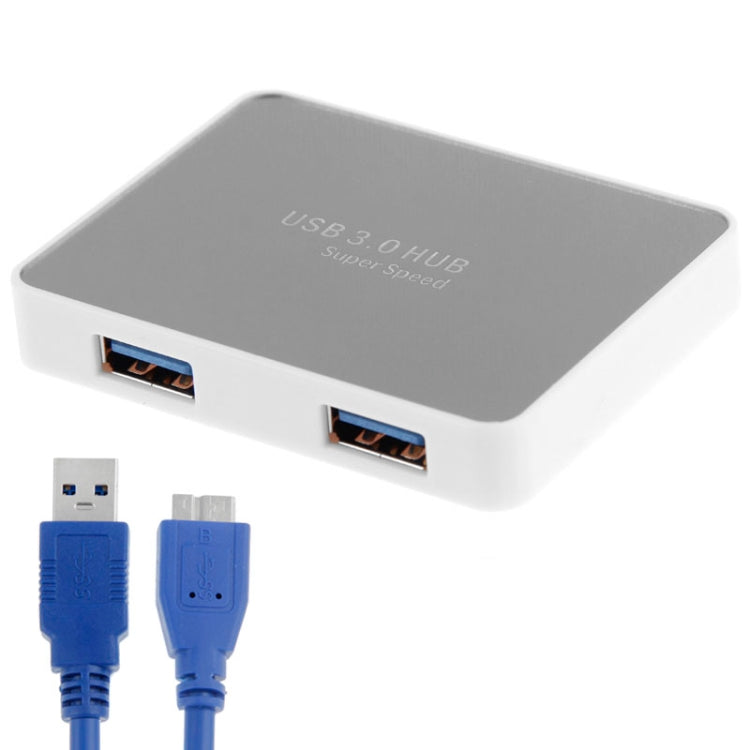 موزع USB 3.0 فائق السرعة 4 منافذ CR-H302 بسطح مرآة + كابل نقل USB 3.0 بطول 60 سم، H302 أبيض، H302 أسود