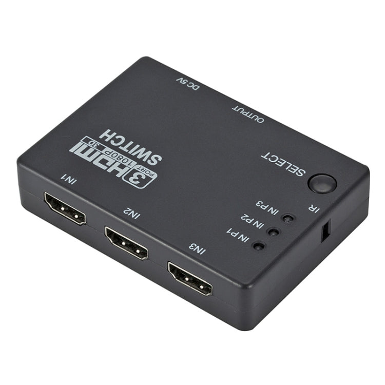 مفتاح HDMI 3x1 بدقة Full HD 1080P ثلاثي الأبعاد مع جهاز تحكم عن بعد بالأشعة تحت الحمراء