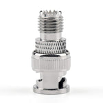 BNC Male + Mini UHF Female Connector RF Coaxial Adapter, Male + Mini UHF