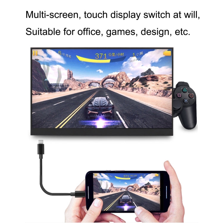 HSD-1330X شاشة عرض ضيقة محمولة للألعاب بدقة 1080P مقاس 13.3 بوصة، 13.3 بوصة