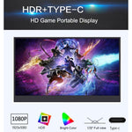 HSD-1330X شاشة عرض ضيقة محمولة للألعاب بدقة 1080P مقاس 13.3 بوصة، 13.3 بوصة