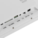 إطار صور رقمي بشاشة LED عريضة مقاس 13 بوصة بدقة 1024 × 768 / 16:9 مع حامل وجهاز تحكم عن بعد، يدعم SD / MicroSD / MMC / MS / XD / USB فلاش ديسك، 13 بوصة