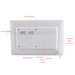 إطار صور رقمي LED بحجم 13 بوصة مع جهاز تحكم عن بعد، مشغل MP3 / MP4 / أفلام، يدعم إدخال USB / بطاقة SD، مكبر صوت ستيريو مدمج، 13 بوصة