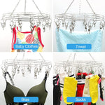 Round Stainless Steel Clothes Clip Hanger with 20 Clips, 20 Clips Hanger