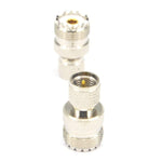 Mini UHF Male to UHF Female Connector RF Coaxial Adapter, UHF Male to UHF Female