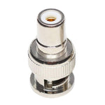 BNC Male to RCA Female Connector Coaxial Cable Adapter, Male to RCA
