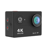 كاميرا رياضية H9 بدقة 4K Ultra HD1080P، 12 ميجابكسل، شاشة LCD بحجم 2 بوصة، واي فاي، عدسة بزاوية واسعة 170 درجة، مقاومة للماء حتى 30 متر، H9 4K (أسود)