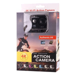 كاميرا رياضية H9 بدقة 4K Ultra HD1080P، 12 ميجابكسل، شاشة LCD بحجم 2 بوصة، واي فاي، عدسة بزاوية واسعة 170 درجة، مقاومة للماء حتى 30 متر، H9 4K (أسود)