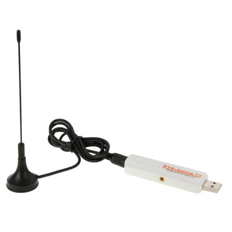 عصا تلفاز رقمية صغيرة USB 2.0 مزدوجة الوحدة DVB تناظرية، تدعم FM + AV + DVB-T / T2 / C، DVB-T/T2/C