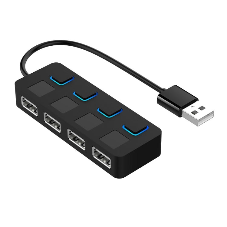 موزع USB 2.0 بأربعة منافذ مع 4 مفاتيح، 4 منافذ مع 4 مفاتيح (أسود)، 4 منافذ مع 4 مفاتيح (أبيض)