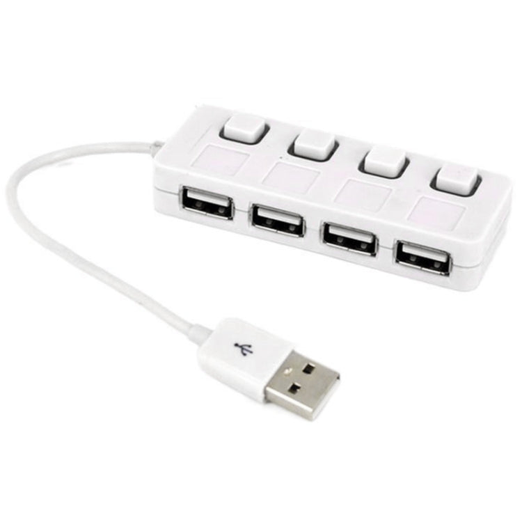 موزع USB 2.0 بأربعة منافذ مع 4 مفاتيح، 4 منافذ مع 4 مفاتيح (أسود)، 4 منافذ مع 4 مفاتيح (أبيض)