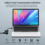 موزع USB 2.0 بأربعة منافذ مع 4 مفاتيح، 4 منافذ مع 4 مفاتيح (أسود)، 4 منافذ مع 4 مفاتيح (أبيض)