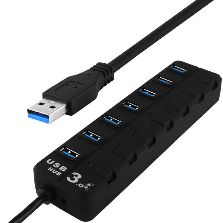 7 Ports USB 3.0 Hub with Individual Switches for each Data Transfer Ports, 7 Ports (White), 7 Ports (Black)