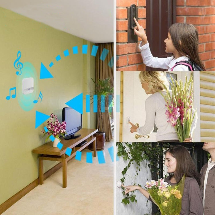 B10 52 Chimes 110dB Doorbell Receiver Low Power Consumption Home Door Tools, US Plug, AC 90-260V, B10 White US Plug, B10 Black US Plug
