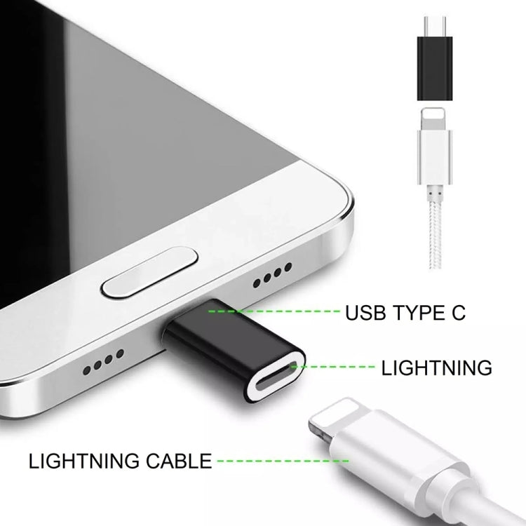 محول غلاف معدني من 8 Pin أنثى إلى USB-C / Type-C ذكر
