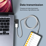 محول شحن بمقبض زاوية من 8 Pin ذكر إلى USB-C / Type-C أنثى