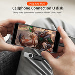 كابل شحن وبيانات محول OTG خرطوم من سبيكة الألمنيوم Micro USB إلى USB بطول 24 سم 2A مع موصل USB-C / Type-C