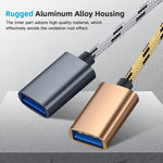 كابل محول مضفر من النايلون USB 3.0 أنثى إلى Micro USB + USB-C / Type-C ذكر للشحن والنقل OTG، طول الكابل: 17 سم، Micro USB 17 سم رمادي، Micro USB 17 سم ذهبي