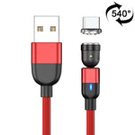 1m 3A Output USB to USB-C / Type-C 540 Degree Rotating Magnetic Data Sync Charging Cable, 1m Type-C