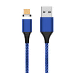 كابل بيانات مغناطيسي مضفر من النايلون USB إلى Micro USB، خرج 3A، طول الكابل: 1m، Micro USB، M11